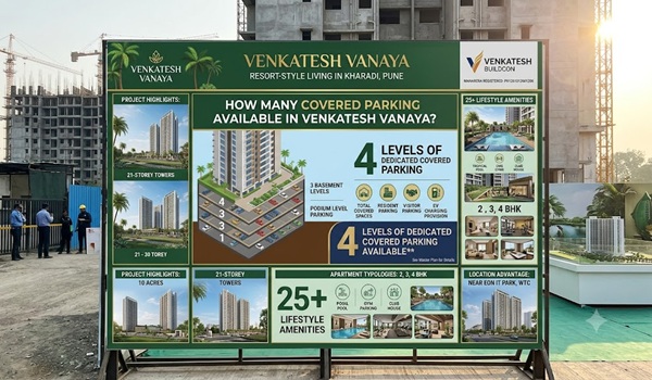 How Many Covered Parking Available in Venkatesh Vanaya - Why Buy Here, Kharadi, Pune