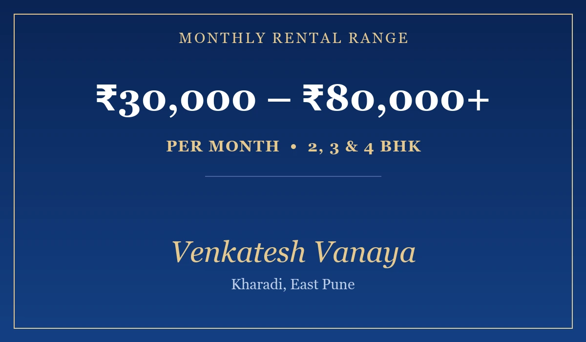 Venkatesh Vanaya Rent - 2, 3 & 4 BHK for Rent, Kharadi, Pune