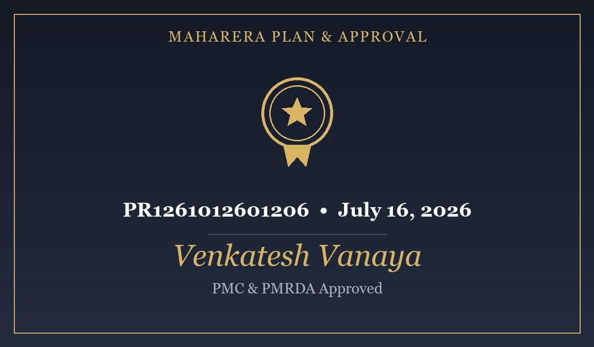 Venkatesh Vanaya Plan Number & MahaRERA Approval Date, Kharadi, Pune